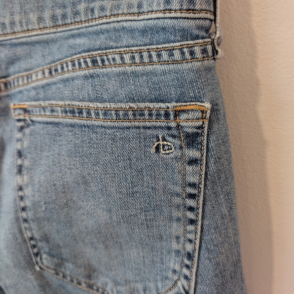 Rag N Bone Women's Distressed Dre Blue Jeans - Picture 4 of 9